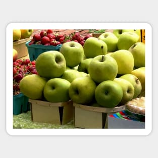 Apples and Strawberries at Farmer's Market Sticker